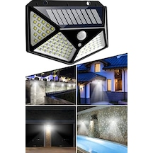 Su Geçirmez Güneş Enerjili Suya Dayanıklı 100 Led Duvar Lambası 1410