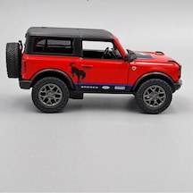Kinsmart 2022 Ford Bronco W/ Printing Hard Top Kırmızı 1/34 Model Araba