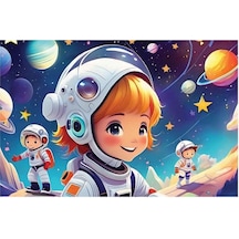60 Parça Çocuk Astronotlar Puzzle 4956