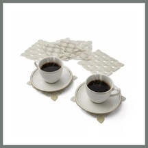 Bezos 6 Lı Dantel Kahve Sunumluğu 15x15 Cm Asorti Desenli Şık Bardak Altlığı Mmbz Çok Renkli