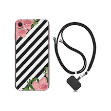 Apple Uyumlu iPhone Se 2020 Se 2020 Kılıf Boyun Askılı Strip Flowers 2 1409