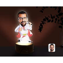 Kişiye Özel Elvis Presley Karikatürlü Dekoratif 3D Biblo Led Işık