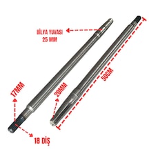 3 Teker Elektrikli Bisiklet Aks/teker Mili Takım 50cm 18 Diş Takım