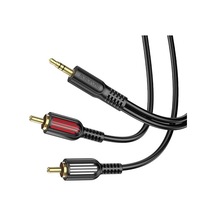 Kablo Aux Audio 3.5mm To Çift Rca Aux Standart Ses Kablosu 3.5mm Kulakık Çıkışlı Tablet Bilgisayar Telefon Ve Mp3