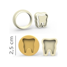 Diş Kurabiye, Bisküvi, Kolye Ucu, Mühür Kalıp Seti - 2,5 Cm