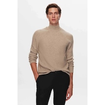 D's Damat Slim Fit Vizon Selanik Örgü Kazak 3ec0622567721 Vizon