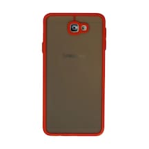 Samsung Uyumlu  Galaxy J7 Prime Kılıf Montreal Silikon Kapak - Kırmızı 0.2M-Çok Renkli