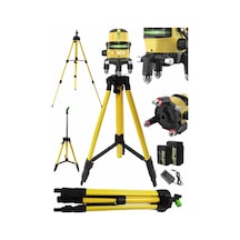 Yatay Ve Dikey Lazer Hizalama Bh2y 2 Adet 30m Li-on Pilli Yeşil Işık Seviye Ölçme +3 Kademe Ayaklı Tripod