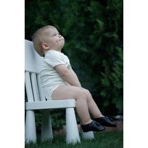Atlasyael Atlas&yael %100 Organik Pamuk Gots Organik Bebek Kısa Kol Çıtçıtlı Body - Ekru