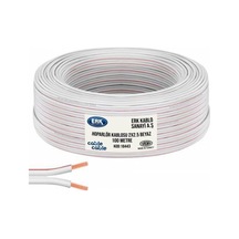 Hoparlör Kablosu 2X2.5 Beyaz 100 Metre Erk.