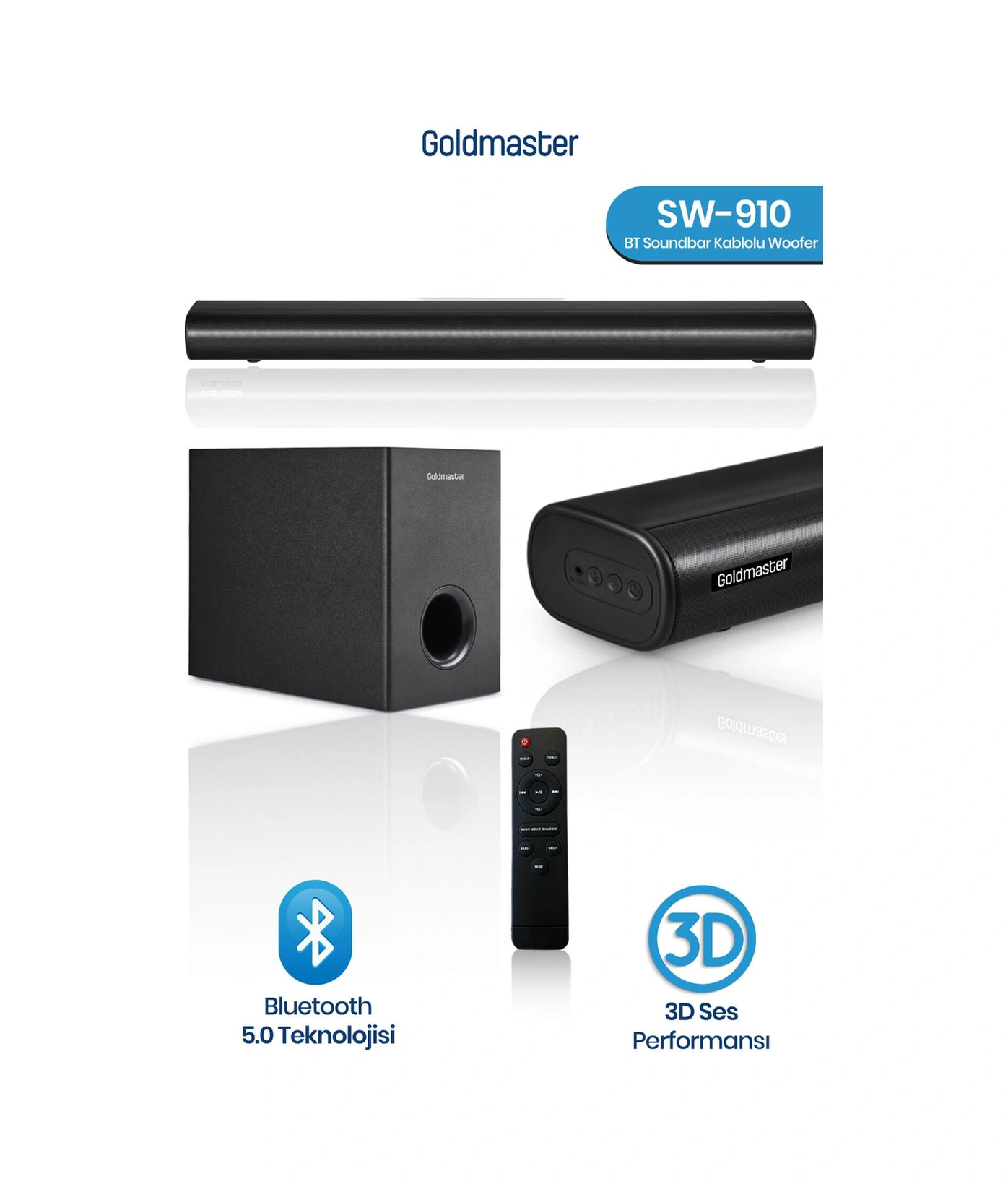 Sw-910 Kablolu Soundbar Woofer Bluetooth Hdmı Ses Sistemi-113032