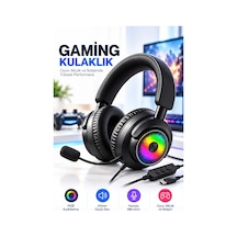 Oyuncu Kulaklığı Mikrofonlu Rgb Led Işıklı 3.5mm Type-c Pc Ps Xbox Uyumlu
