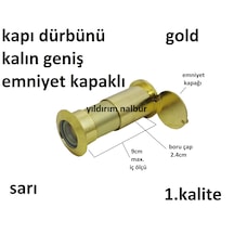 Kapı Dürbünü Geniş Kalın Çelik Kapı Dürbünü Sarı