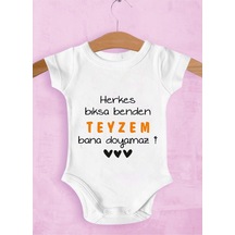 Tuğbababy Baby Teyzeye Özel Baskılı Zıbın Kız Erkek (533427604) Beyaz