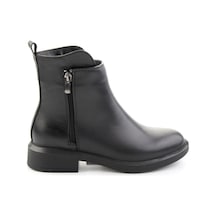Siyah Hakiki Deri Kadın Bot & Bootie K02788003003