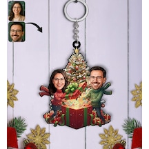 Bk Gift Kişiye Özel Sevgili Yılbaşı Karikatürlü Ahşap Anahtarlık -13, Yeni Yıl Hediyesi, Yılbaşı Hediyesi Kobitmeyencom35791 Bk Gift