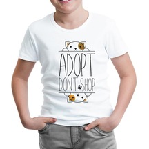 Don'T Shop - Adopt Beyaz Çocuk Tshirt