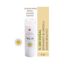 %100 Doğal Dudak Besleyici Bergamot & Limon Bitkisel Nemlendirici Dudak Bakım Kremi 6 G