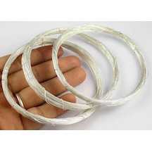 Gümüş 925 Ayar 1,0 mm (1000 Mikron) Yuvarlak Gümüş Tel 1 Metre