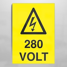 280 Volt Uyarı Levhası 20x30cm
