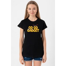 Inspector Gadget Go Go Gadget Siyah Kadın Tshirt SIYAH