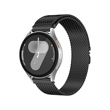 Kilifone - Samsung Gear S3 22mm Uyumlu - Kordon Metal Hasır Kordon - Krd-25 - Siyah - T36954