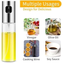 Yağ Püskürtücü Şişe, 100 Ml Sirke Püskürtücü, Sos Spreyi, Izgara, Zeytinyağı Cam Şişe, Mutfak, Pişirme, Salata, Ekmek Pişirme, Barbekü İçin 1 Adet