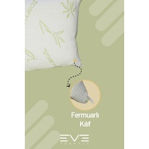 6 Adet Bamboo Antibakteriyel Fermuarlı Yıkanabilir Otel Lüks Yastık Kılıfı 50x70cm Beyaz