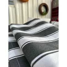 Nivemeshome Branda Siyah - Beyaz Balkon Perdesi