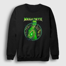 Presmono Unisex Shine Megadeth Sweatshirt Siyah