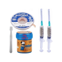Mechanic Krem Lehim Mechanic Solder Paste 42 Gr 138c Lehim Emme Temizleme Teli 3,0 Mm Ve Metal Spatula Seti03