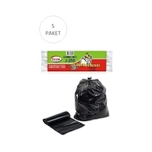 J-250 Jumbo Boy Çöp Torbası 80 X 110 Cm 10 Lu Rulo X 5 Paket 50 Adet Siyah