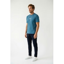 Redline Kriv Yeni Sezon Erkek Slim Fit Baskılı Tişört Petrol