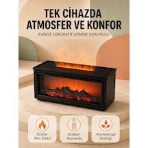 Alev Efektli Hava Nemlendirici Aromaterapi Difüzörü Uzaktan Kumandalı 250 Ml