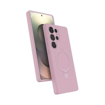 Samsung Galaxy S25 Ultra Regal Magsafe Standlı Kapak - Açık Pembe