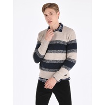 Colins Regular Fit Bisiklet Yaka Bej Erkek Kazak Cl1065734 Bej