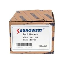 Eurowest 0,50-2,5mm Geçmeli Buat Klemensi Beyaz 1 Paket 200 Adet