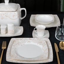 Güral Carolıne 85 Parça Kare Bone Yemek Takımı - 5907