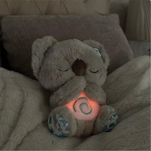 Koala Ayısı, Uyku Su Samuru Koala, Nefes Alan Su Samuru, Müzikli Işıklı Ve Ritmik Nefes Hareketi Olan Taşınabilir Peluş Oyuncak -gsl