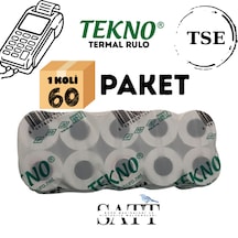 Tekno Rulo Yazarkasa Pos Rulosu 56x14 Mm 60 Paket 600'li Rulo