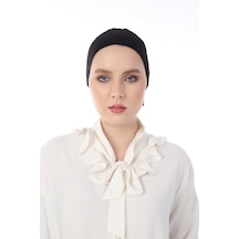 Dilnuvar Dikişli Penye Bone Siyah