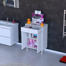 Modilayn Emir 55x88x32,5 Cm 1 Çekmece 2 Kapak 1 Raf 2 Bölme Çok Amaçlı Banyo & Mutfak Dolabı Beyaz Modilayn Emir 55x88x32,5 Cm 1 Çekmece 2 Kapak 1 Raf 2 Bölme Çok Amaçlı Banyo & Mutfak Dolabı Beyaz