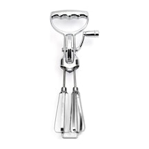 Jialan Paslanmaz Çelik Çift Kafa Yumurta Çırpıcılar Ergonomik El Gümüş