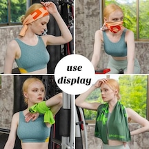 Gri Egzersiz Soğutma Havlusu Üç Katmanlı Süper Yumuşak Cilt Dostu Çabuk Kuruyan Nem Emici Nefes Alabilen Spor Havlusu Gri