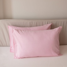 Yastık Kılıfı 2'li 50 X 70 Cm, Kapaklı Pembe Genel