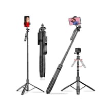 Jst40 Alüminyum Tripod Monopod Selfie Çubuğu Kumandalı Android İphone Gopro Uyumlu