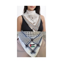 Aldaıyr 2 Adet Filistin Temalı Fular 50x50 Unisex Günlük Kullanıma Uygun Puşi Şal Kefiye Filistin Bayrak Renkli 13938011