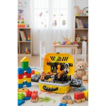 Miniso Lisanslı Çantalı Evcilik Oyunu Tamir Seti İle Eğlenceli Rol Oyunu