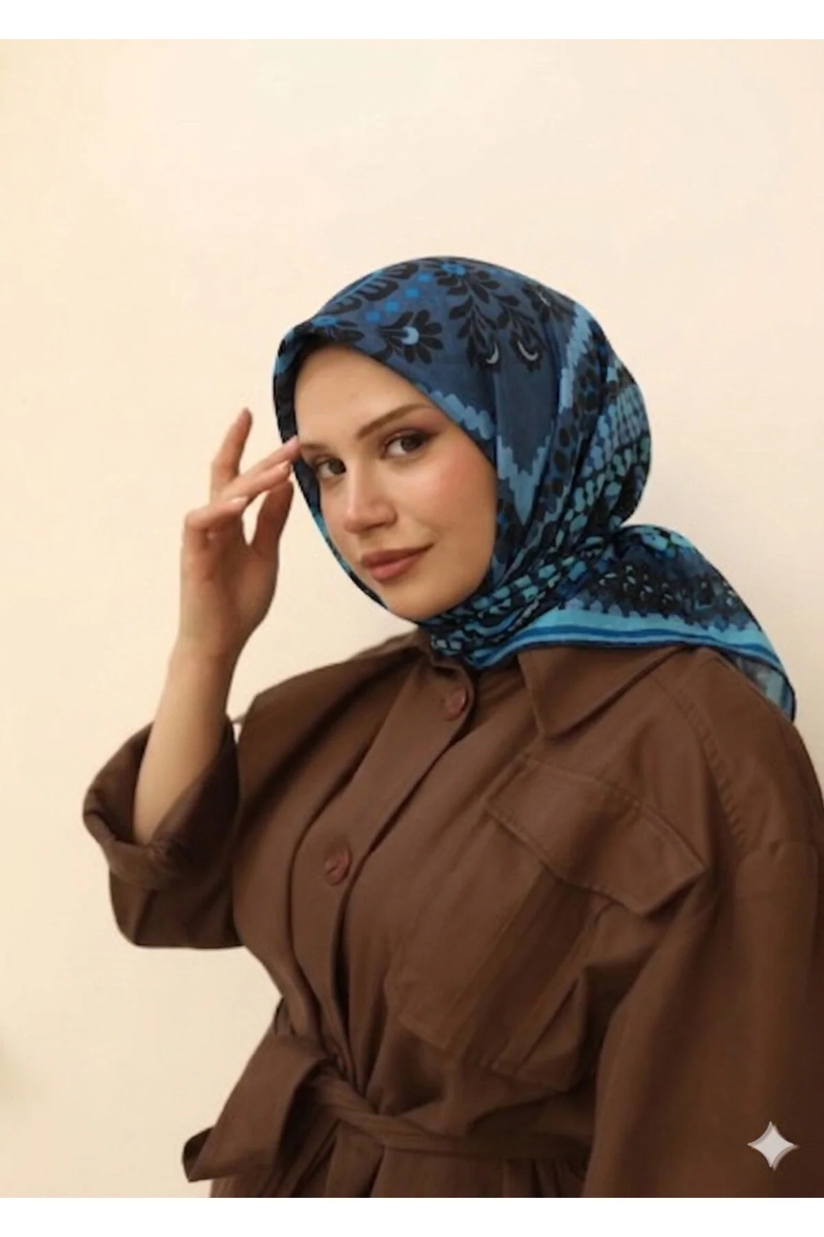 Silk Home Soft Eşarp mavi