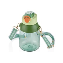 800ml Askılı Pipetli Tritan Su Matarası Hayvan Sticker Hediyeli 6975072052689